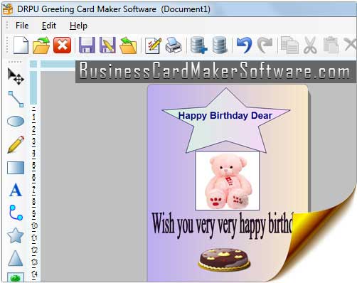 Screenshot of Greeting Card Designer 7.3.0.1