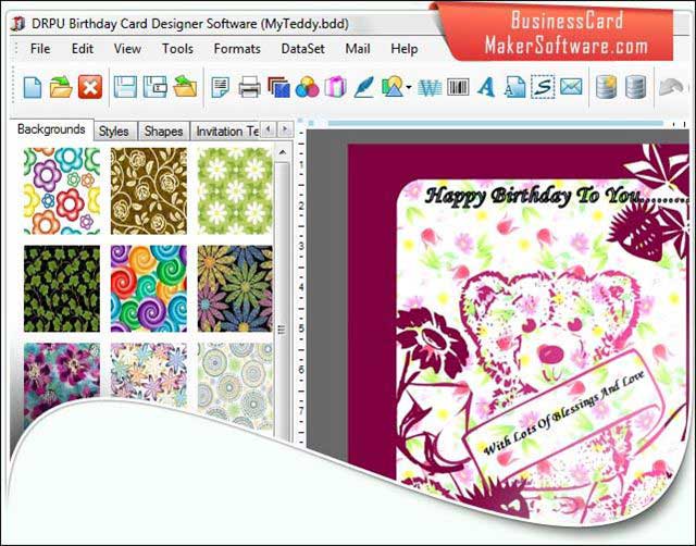 Windows 7 Birthday Cards Maker Program 8.2.0.1 full
