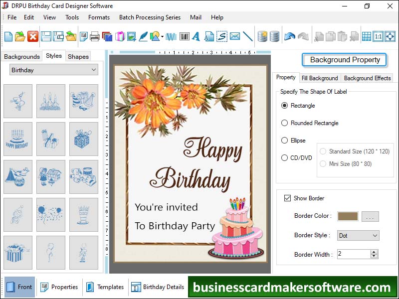 Windows 7 Birthday Cards Maker Program 8.2.0.1 full