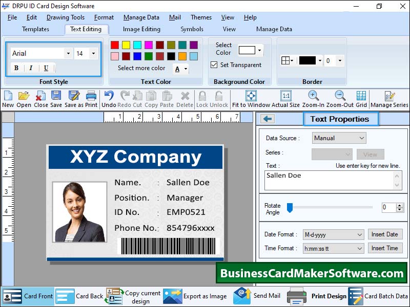 Identity Card Maker Software screenshot