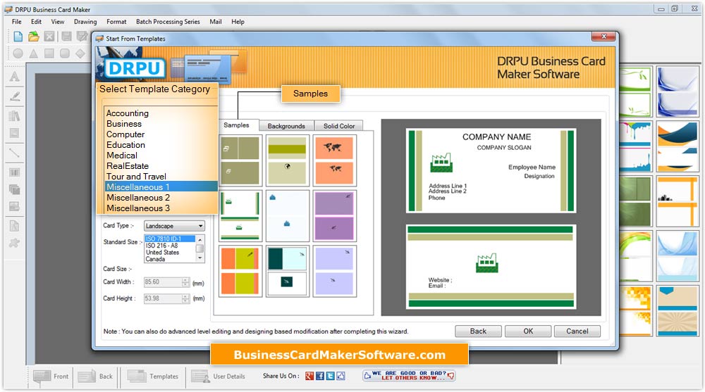 Select Template Category Select Template Category