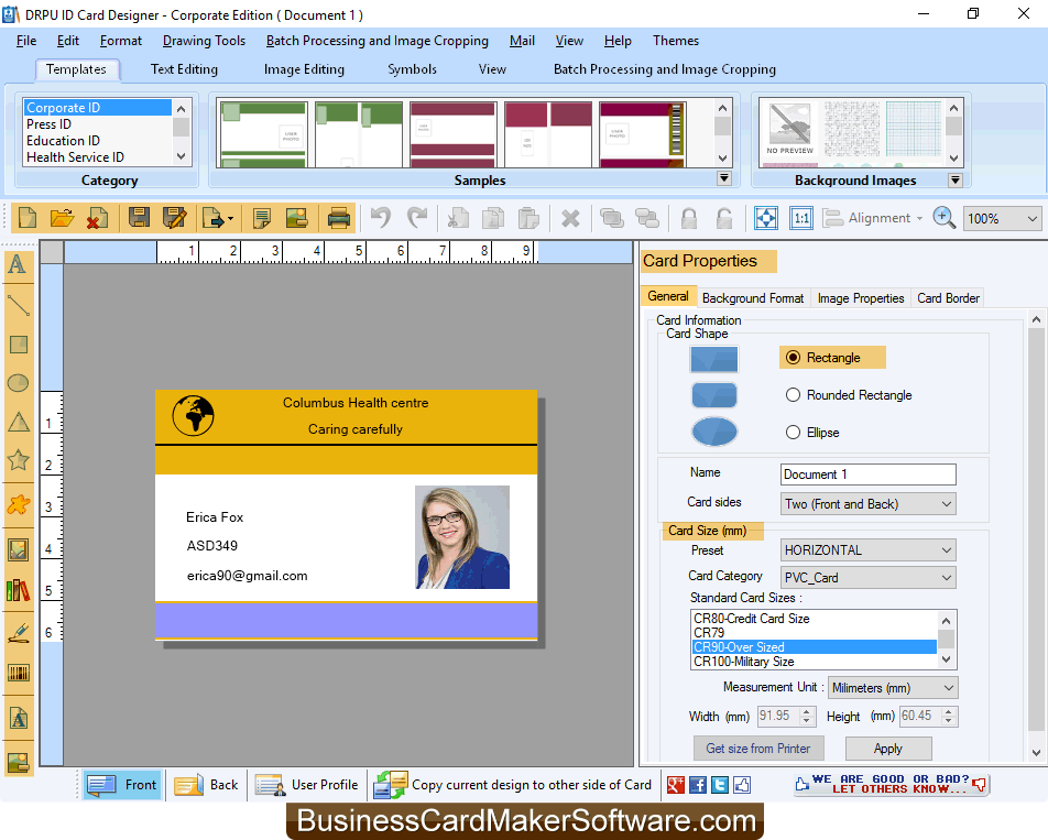 Printable ID Card Maker Screenshot
