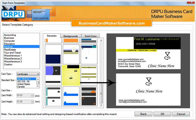 Business Cards Designing Software screenshot