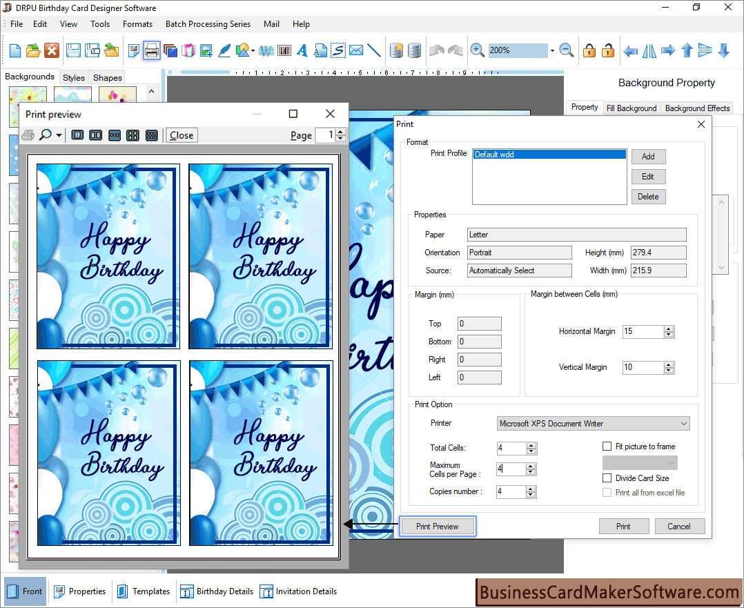 Designed Birthday Card