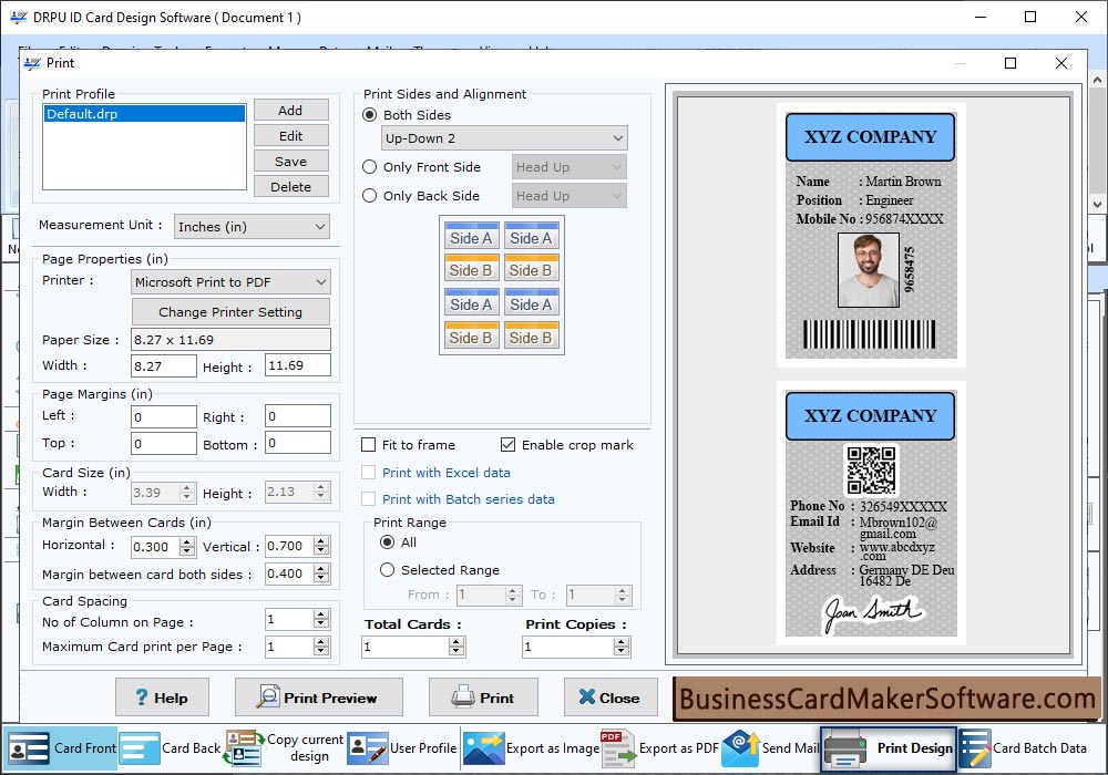 Designed ID Card