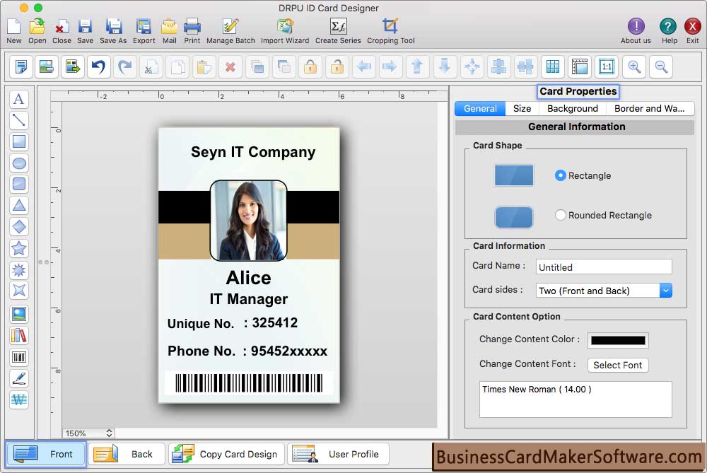 Mac ID Card Design Software