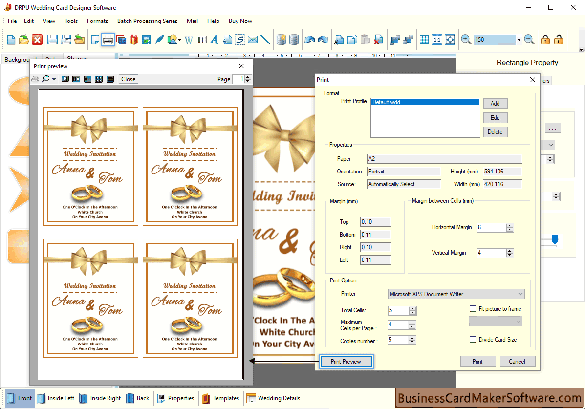 Designed Wedding Card